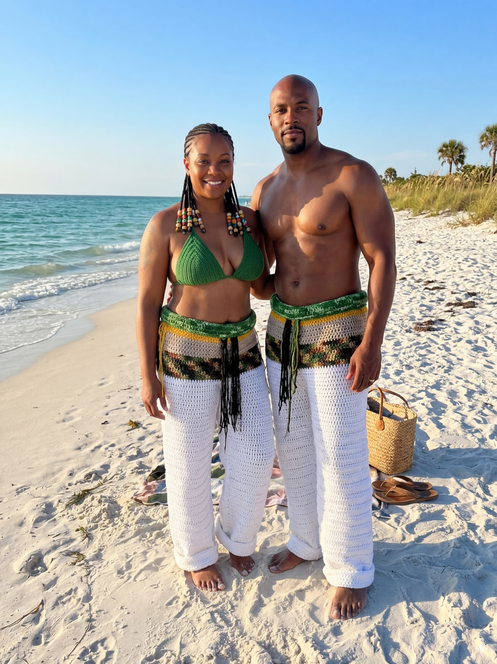 Handmade Crochet Boho Beach Pants – Cozy Lounge Wear