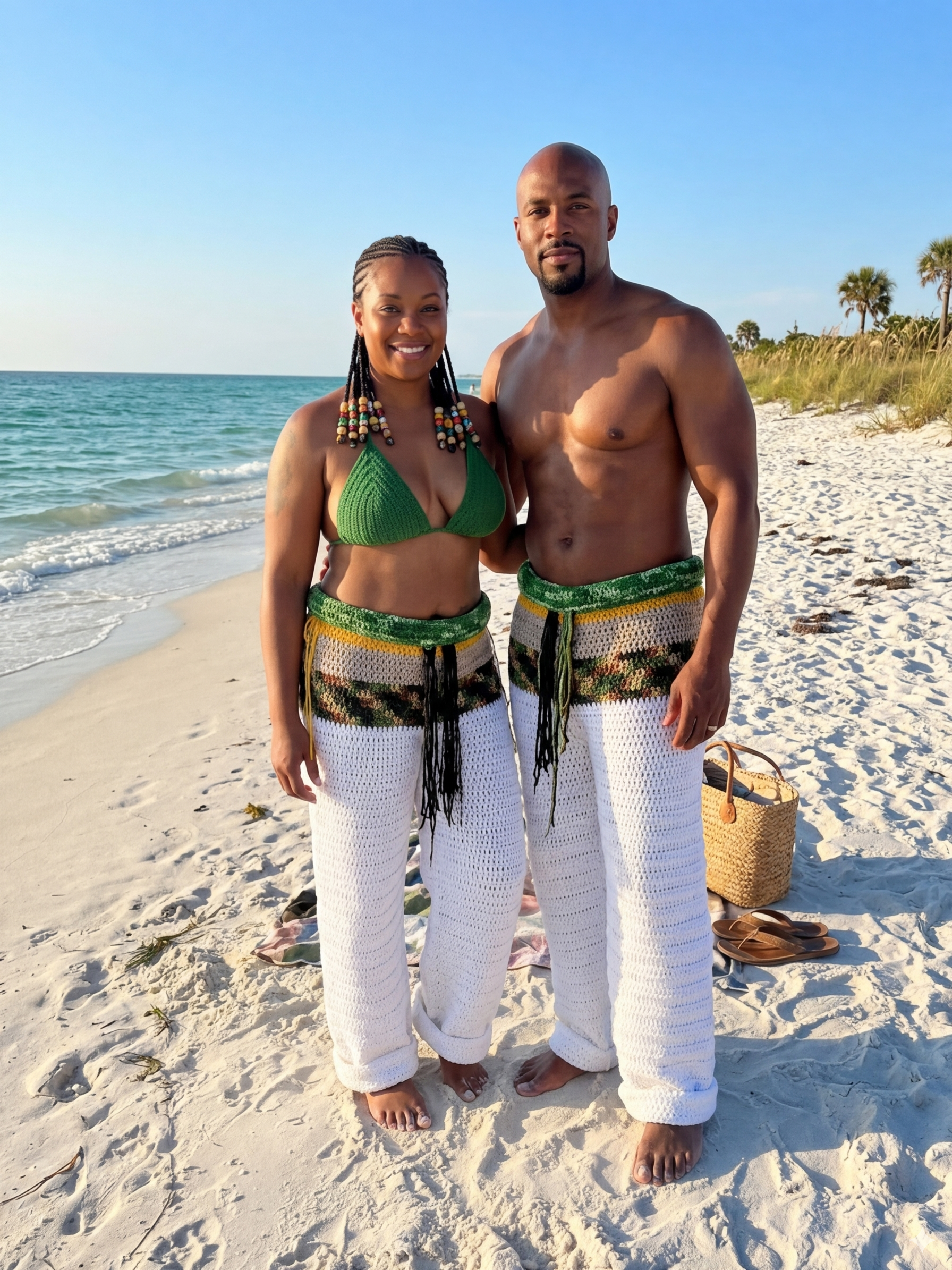 Handmade Crochet Boho Beach Pants – Cozy Lounge Wear
